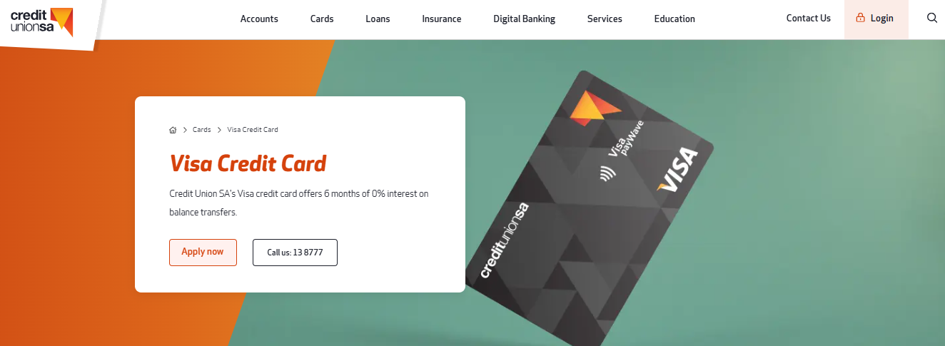 Credit Union SA Visa Credit Card