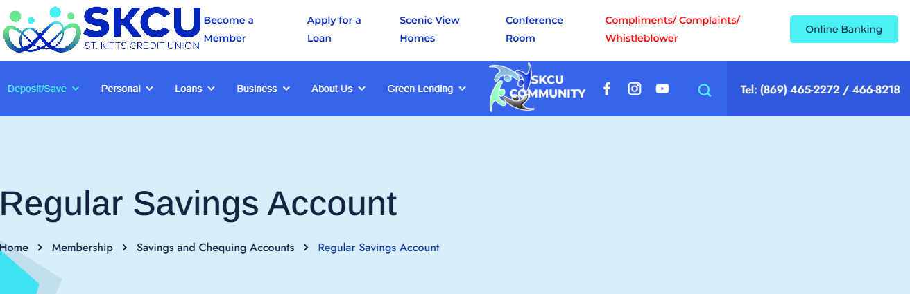 Regular Savings Account by St. Kitts Cooperative Credit Union