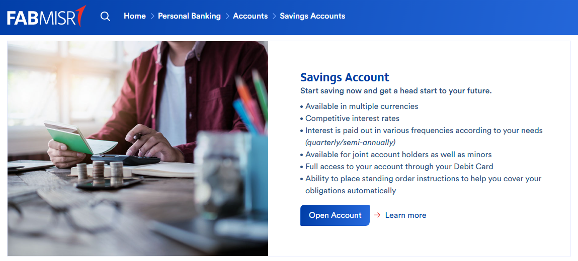 FABMISR Savings Accounts in Egypt