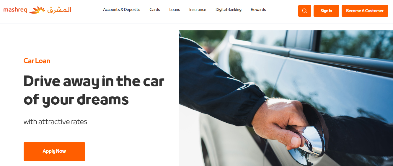 Car Loan by Mashreq in Egypt